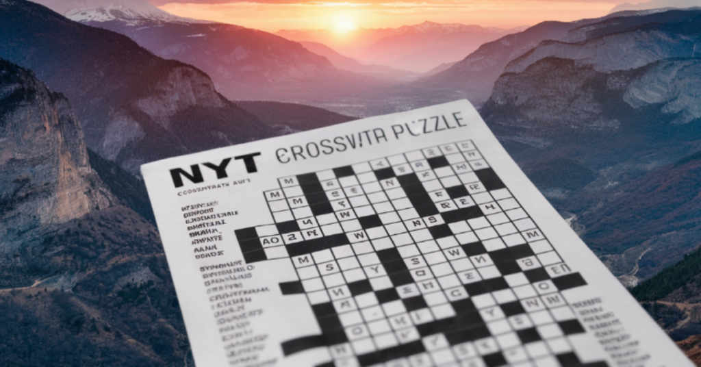 Kinds Of Mountain Valleys Nyt Crossword